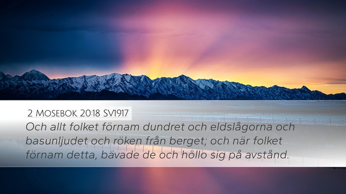 2 Mosebok 20:18 SV1917 Bible Verse Image