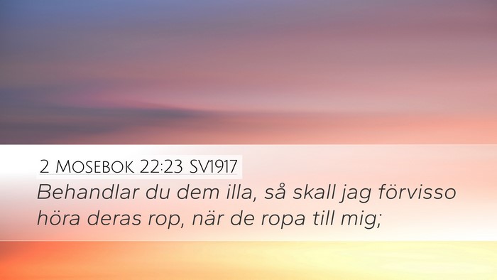 2 Mosebok 22:23 SV1917 Bible Verse Image