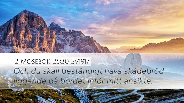 2 Mosebok 25:30 SV1917 Bible Verse Image