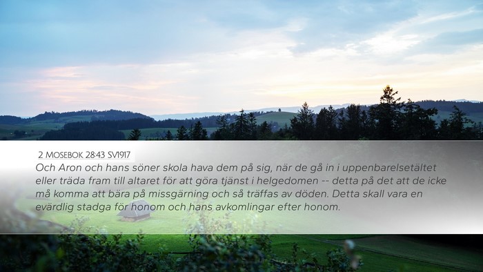 2 Mosebok 28:43 SV1917 Bible Verse Image