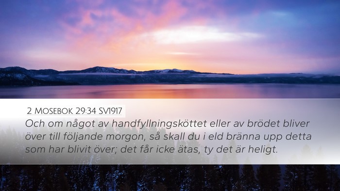 2 Mosebok 29:34 SV1917 Bible Verse Image