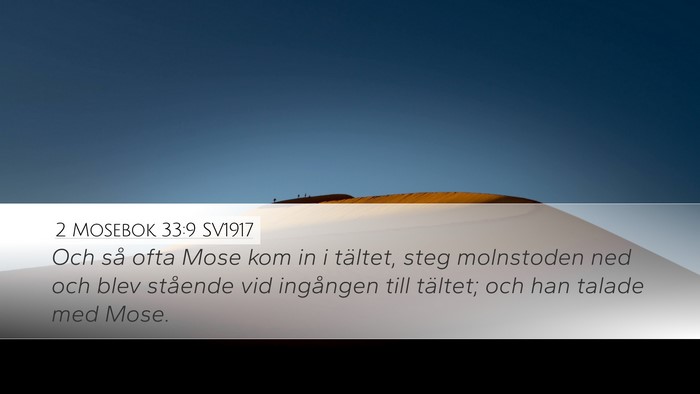 2 Mosebok 33:9 SV1917 Bible Verse Image