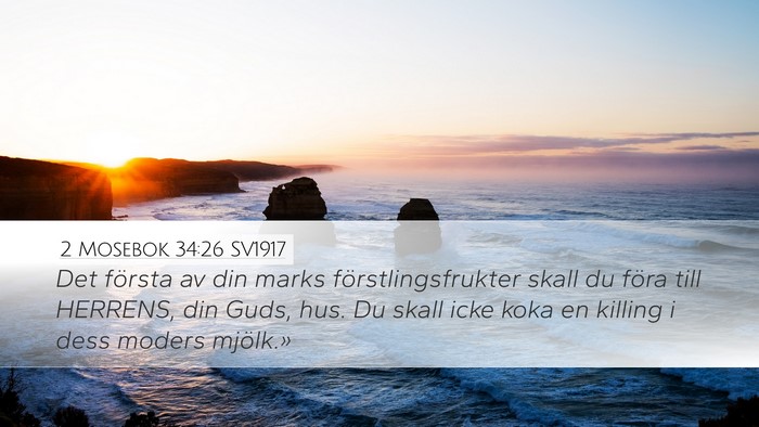 2 Mosebok 34:26 SV1917 Bible Verse Image