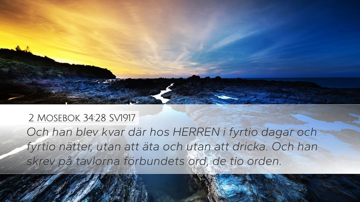 2 Mosebok 34:28 SV1917 Bible Verse Image
