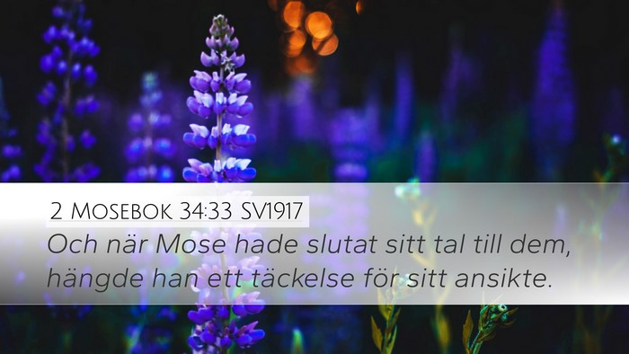2 Mosebok 34:33 SV1917 Bible Verse Image