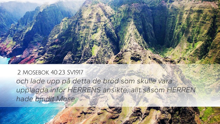 2 Mosebok 40:23 SV1917 Bible Verse Image