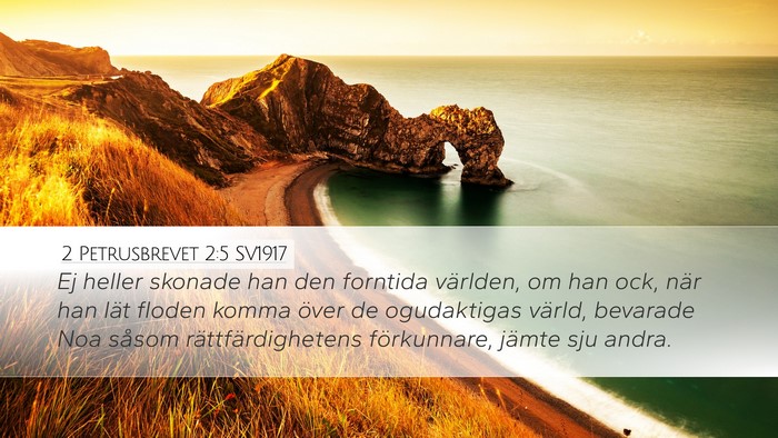 2 Petrusbrevet 2:5 SV1917 Bible Verse Image