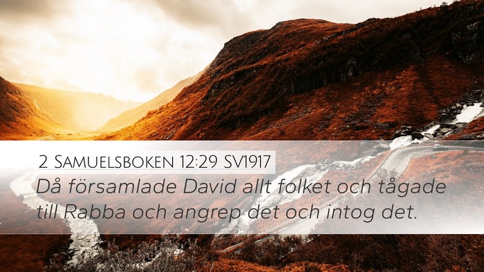 2 Samuelsboken 12:29 SV1917 Bible Verse Image