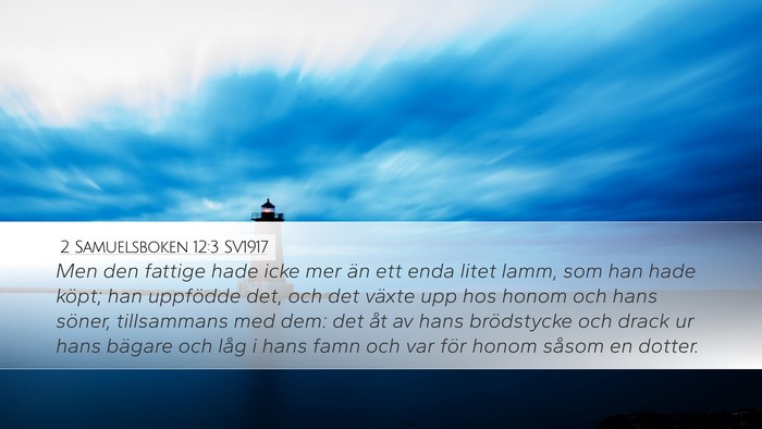 2 Samuelsboken 12:3 SV1917 Bible Verse Image