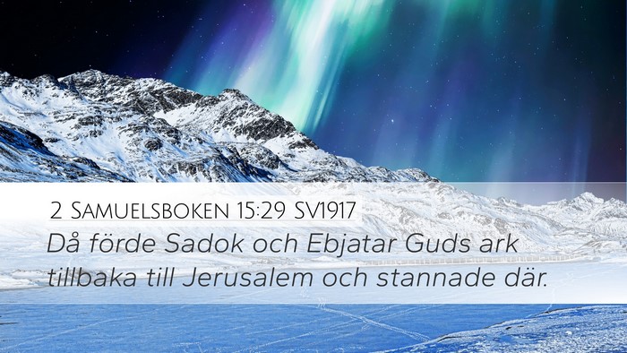 2 Samuelsboken 15:29 SV1917 Bible Verse Image