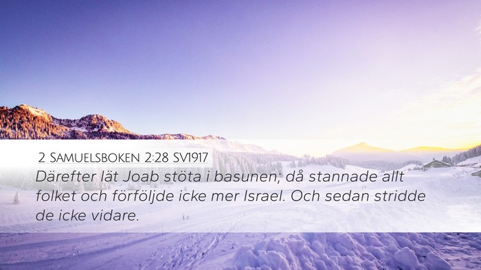 2 Samuelsboken 2:28 SV1917 Bible Verse Image