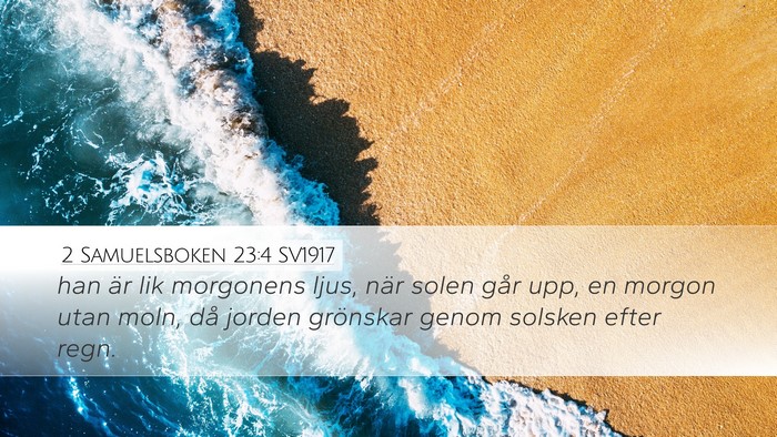2 Samuelsboken 23:4 SV1917 Bible Verse Image