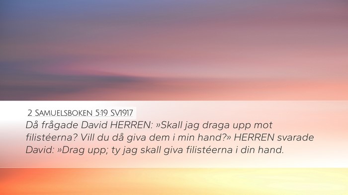 2 Samuelsboken 5:19 SV1917 Bible Verse Image