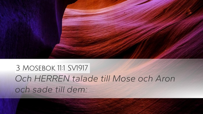 3 Mosebok 11:1 SV1917 Bible Verse Image