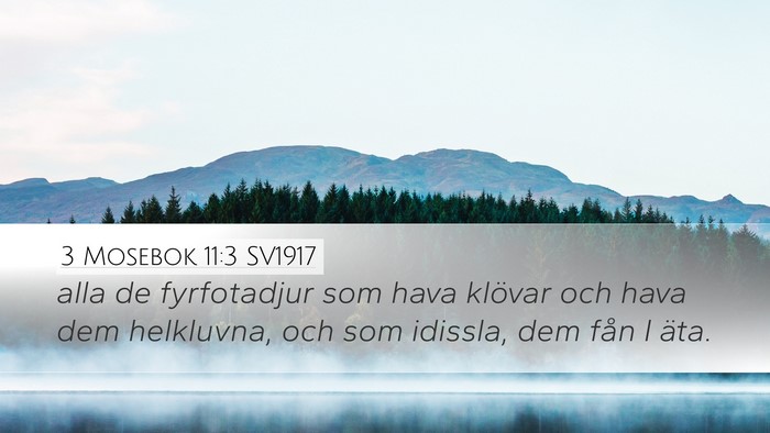 3 Mosebok 11:3 SV1917 Desktop Wallpaper - alla de fyrfotadjur som hava klövar och hava dem - Desktop Bible Verse Wallpaper