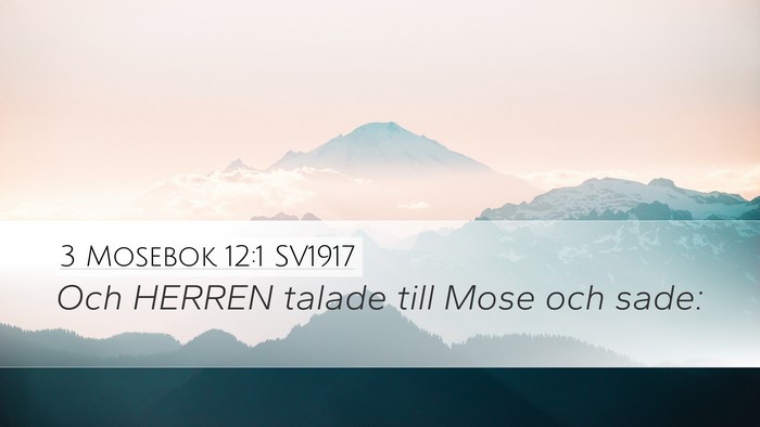 3 Mosebok 12:1 SV1917 Bible Verse Image