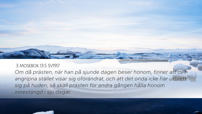 3 Mosebok 13:5 SV1917 Desktop Wallpaper - Om då prästen, när han på sjunde dagen beser - Desktop Bible Verse Wallpaper