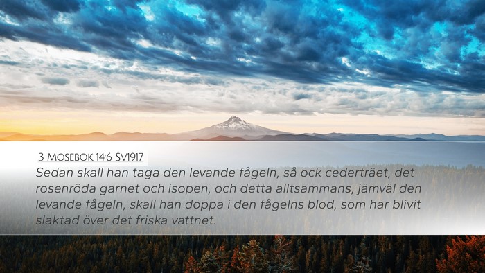 3 Mosebok 14:6 SV1917 Bible Verse Image