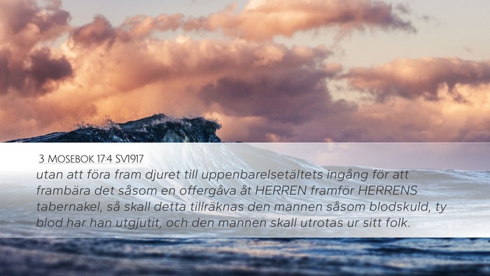 3 Mosebok 17:4 SV1917 Desktop Wallpaper - utan att föra fram djuret till - Desktop Bible Verse Wallpaper