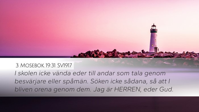 3 Mosebok 19:31 SV1917 Bible Verse Image