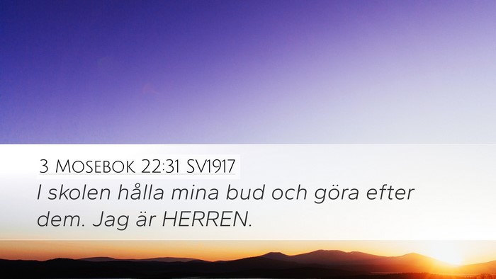 3 Mosebok 22:31 SV1917 Bible Verse Image