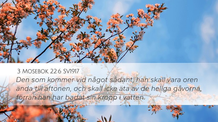 3 Mosebok 22:6 SV1917 Desktop Wallpaper - Den som kommer vid något sådant, han skall vara - Desktop Bible Verse Wallpaper
