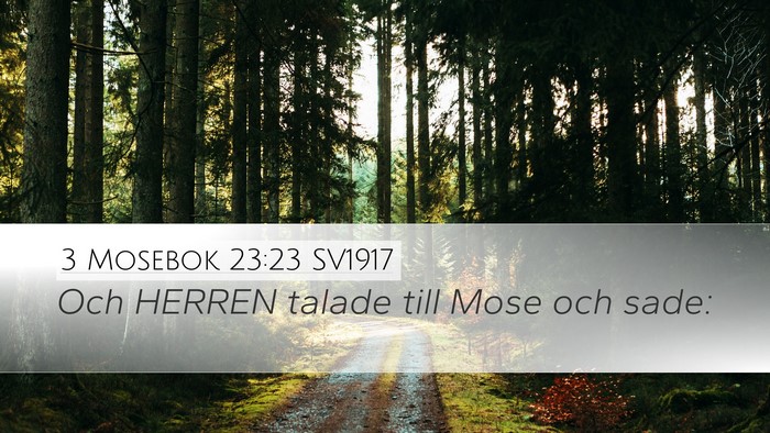 3 Mosebok 23:23 SV1917 Desktop Wallpaper - Och HERREN talade till Mose och - Desktop Bible Verse Wallpaper
