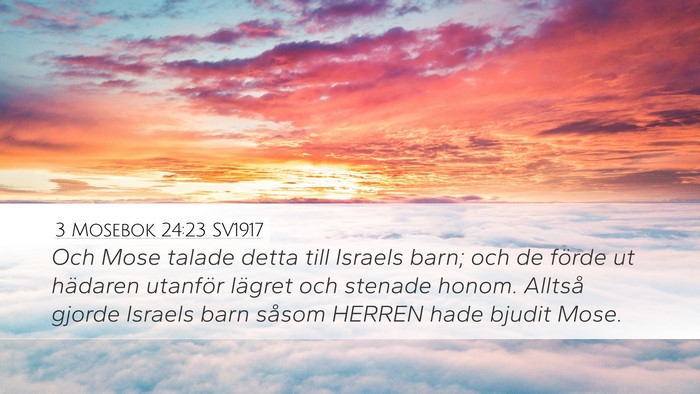 3 Mosebok 24:23 SV1917 Bible Verse Image