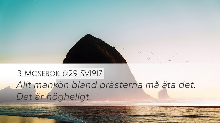 3 Mosebok 6:29 SV1917 Bible Verse Image