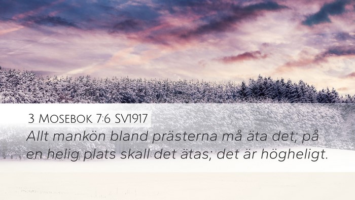 3 Mosebok 7:6 SV1917 Bible Verse Image