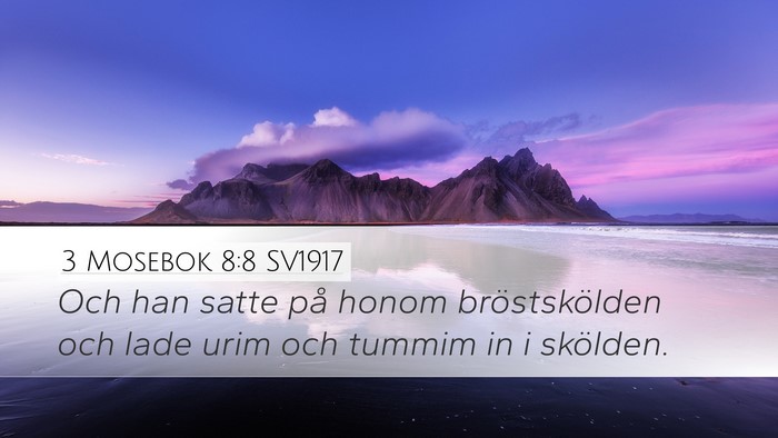 3 Mosebok 8:8 SV1917 Bible Verse Image
