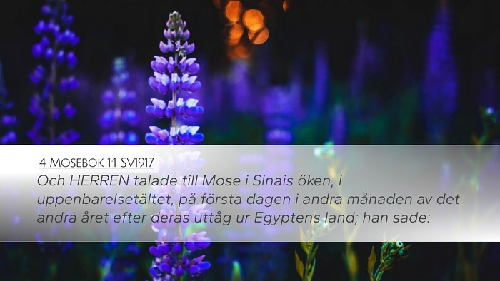 4 Mosebok 1:1 SV1917 Desktop Wallpaper - Och HERREN talade till Mose i Sinais öken, i - Desktop Bible Verse Wallpaper