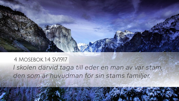 4 Mosebok 1:4 SV1917 Bible Verse Image