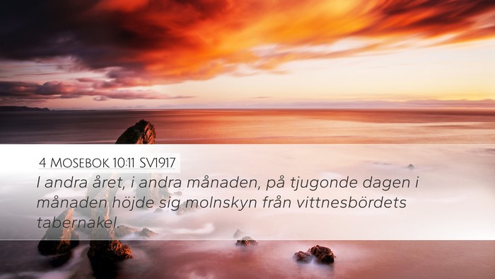 4 Mosebok 10:11 SV1917 Bible Verse Image