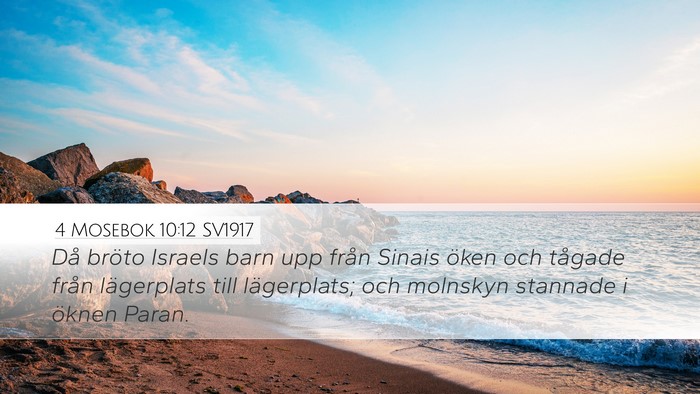 4 Mosebok 10:12 SV1917 Desktop Wallpaper - Då bröto Israels barn upp från Sinais öken - Desktop Bible Verse Wallpaper