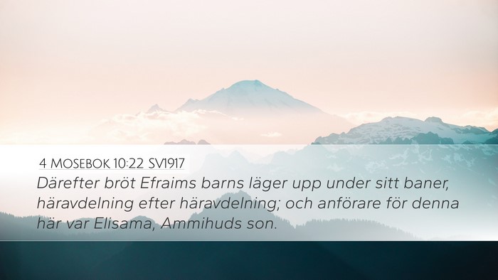 4 Mosebok 10:22 SV1917 Desktop Wallpaper - Därefter bröt Efraims barns läger upp under - Desktop Bible Verse Wallpaper