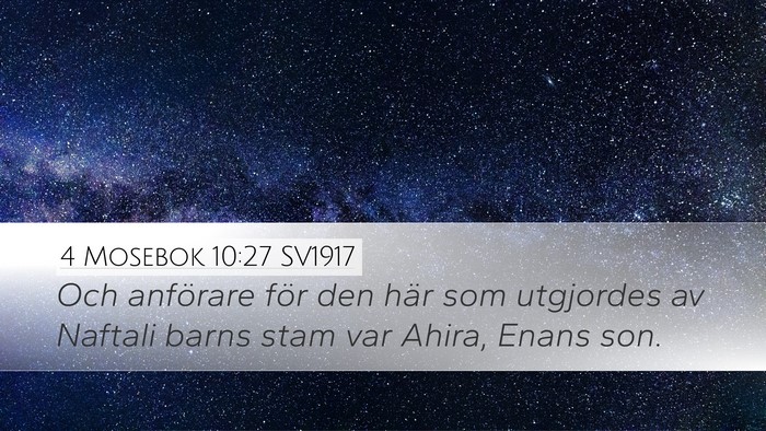 4 Mosebok 10:27 SV1917 Desktop Wallpaper - Och anförare för den här som utgjordes av - Desktop Bible Verse Wallpaper