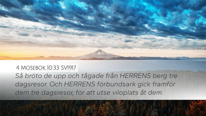 4 Mosebok 10:33 SV1917 Bible Verse Image