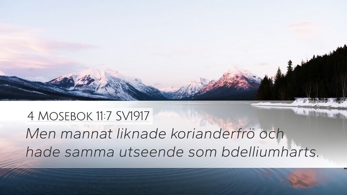 4 Mosebok 11:7 SV1917 Bible Verse Image