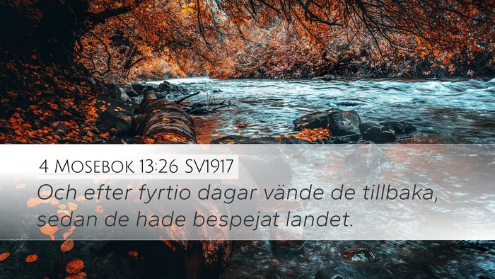 4 Mosebok 13:26 SV1917 Bible Verse Image