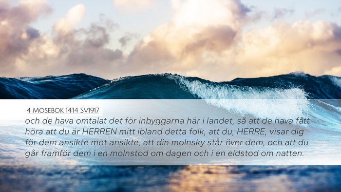 4 Mosebok 14:14 SV1917 Desktop Wallpaper - och de hava omtalat det för inbyggarna här i - Desktop Bible Verse Wallpaper
