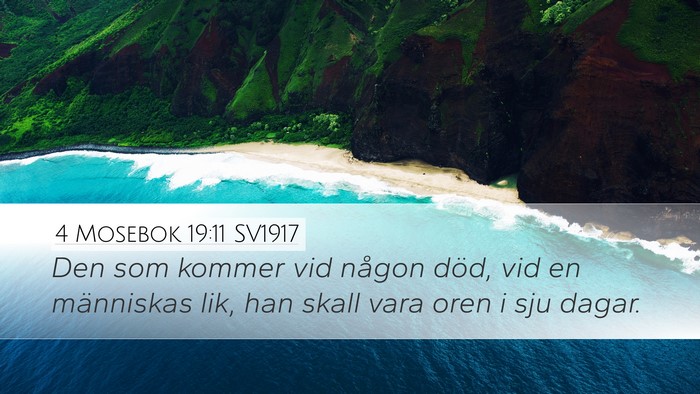4 Mosebok 19:11 SV1917 Bible Verse Image