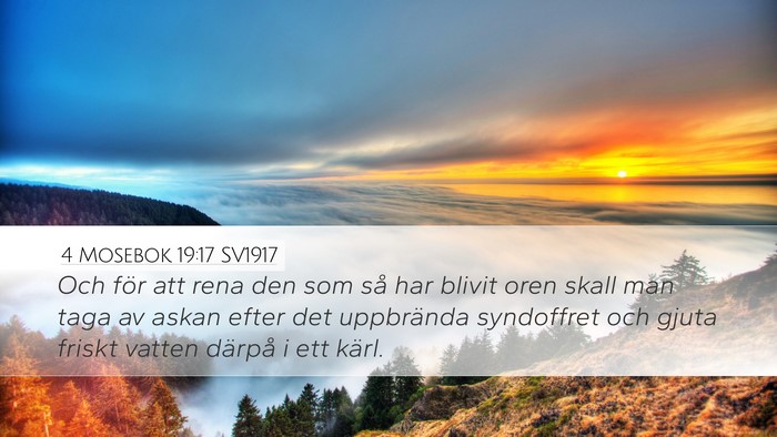 4 Mosebok 19:17 SV1917 Bible Verse Image