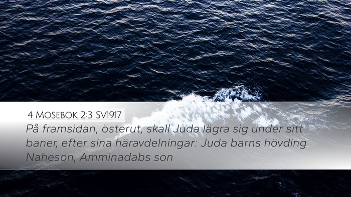 4 Mosebok 2:3 SV1917 Bible Verse Image