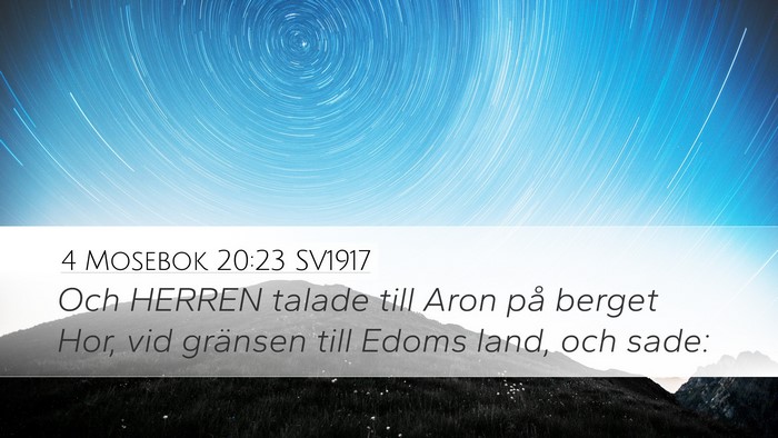 4 Mosebok 20:23 SV1917 Bible Verse Image