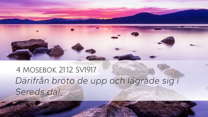 4 Mosebok 21:12 SV1917 Bible Verse Image
