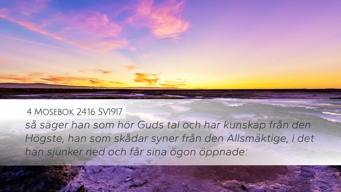 4 Mosebok 24:16 SV1917 Bible Verse Image