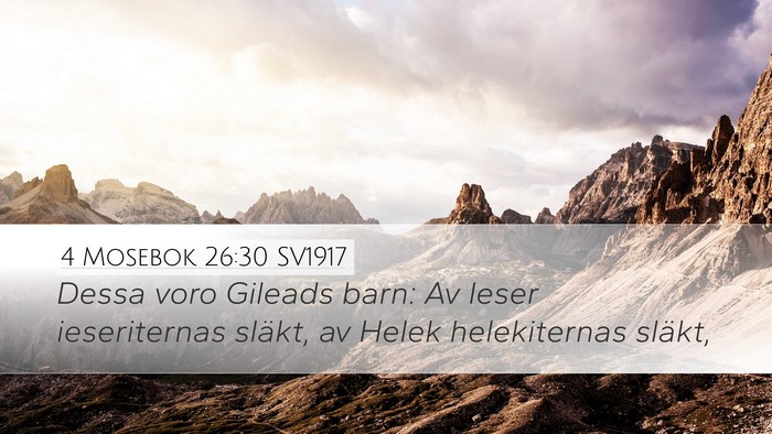 4 Mosebok 26:30 SV1917 Bible Verse Image