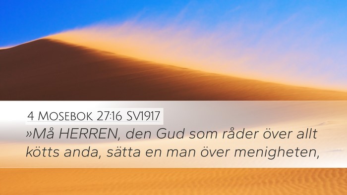 4 Mosebok 27:16 SV1917 Bible Verse Image