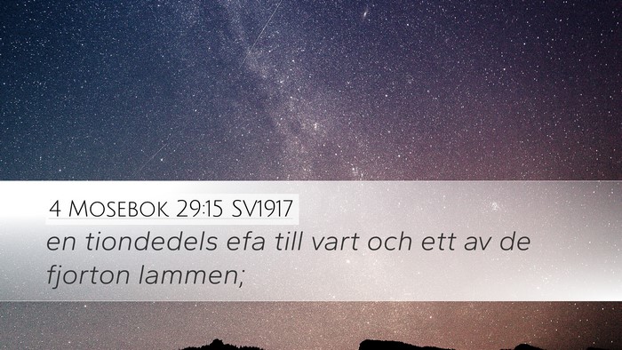 4 Mosebok 29:15 SV1917 Desktop Wallpaper - en tiondedels efa till vart och ett av de fjorton - Desktop Bible Verse Wallpaper